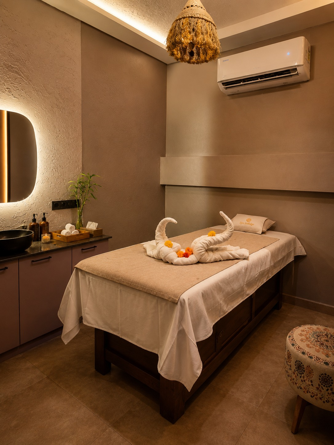 Beautiful peaceful spa interior